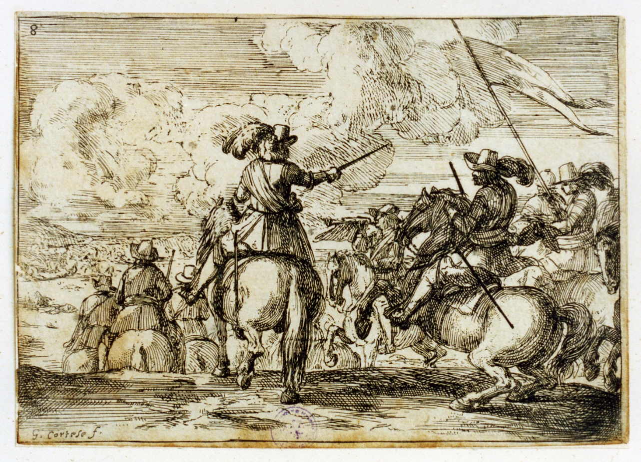 scena di battaglia (stampa) - ambito italiano (sec. XVII)