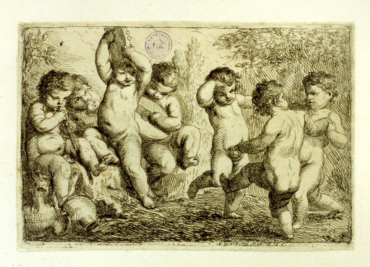 amorini che giocano (stampa) di Parrocel Pierre (secc. XVII/ XVIII)
