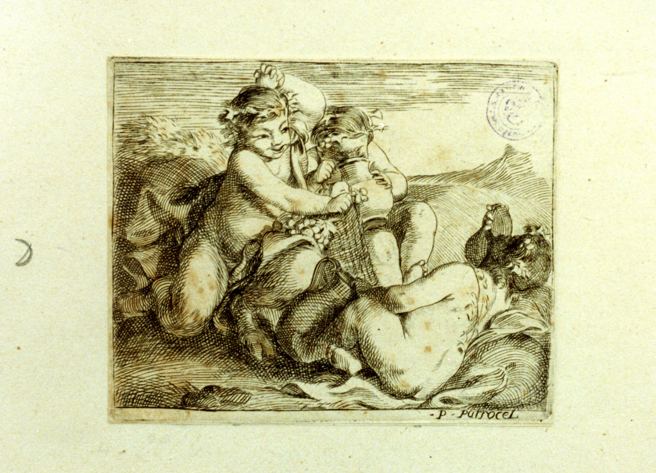 amorini che giocano (stampa) di Parrocel Pierre (secc. XVII/ XVIII)