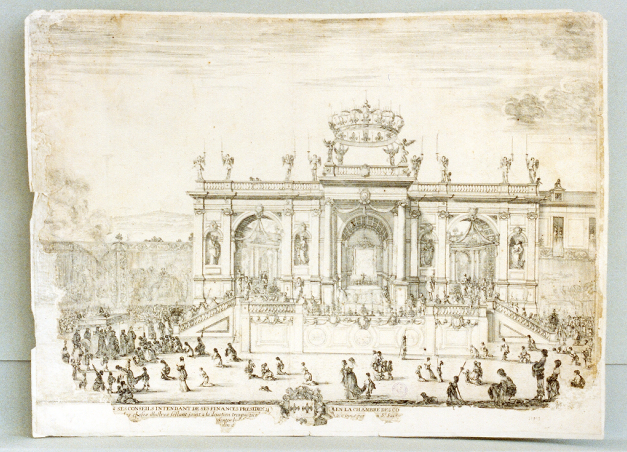 grande messa all'aperto (stampa) di Callot Jacques (sec. XVII)