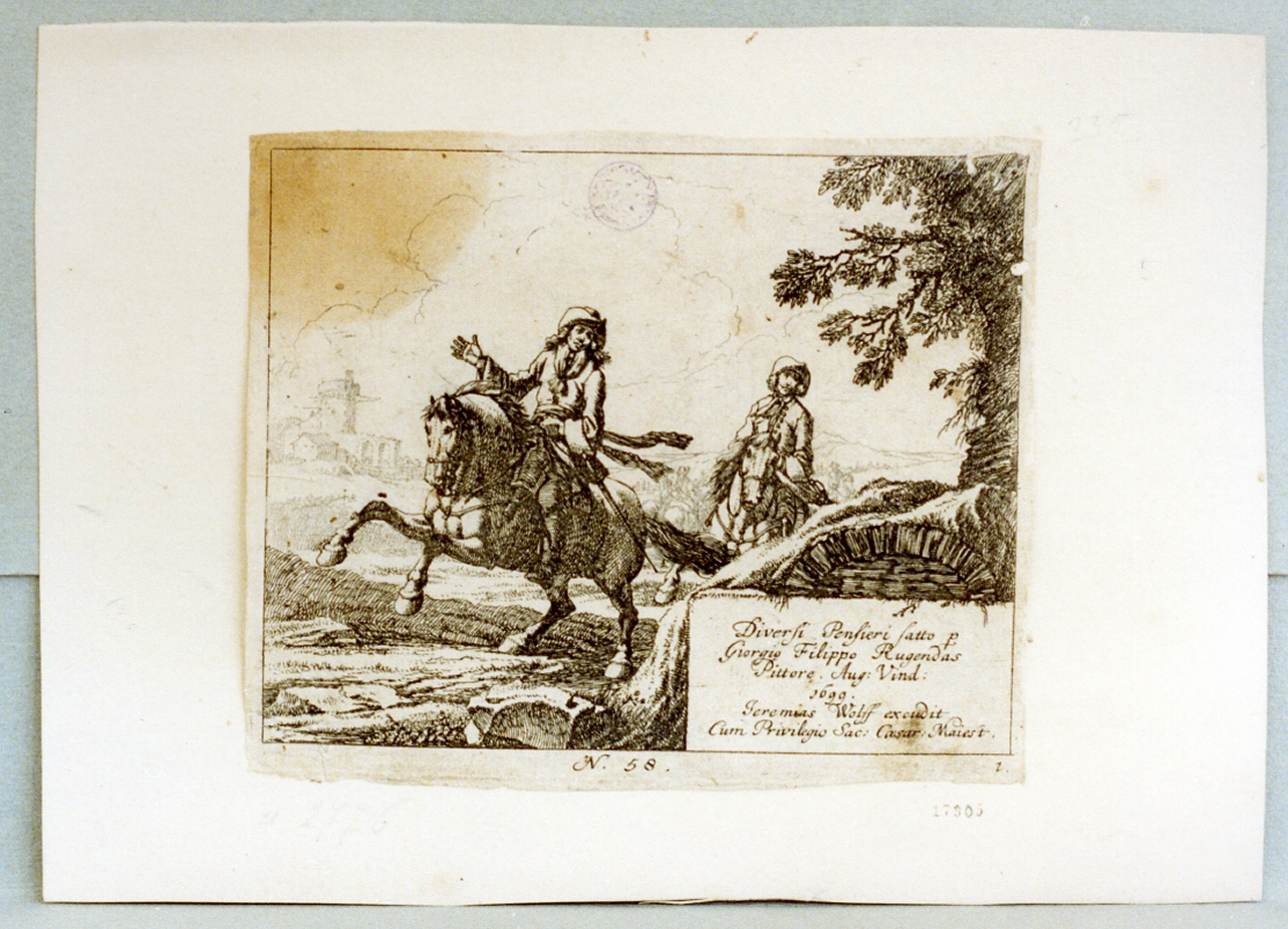 paesaggio (stampa) - ambito tedesco (sec. XVII)