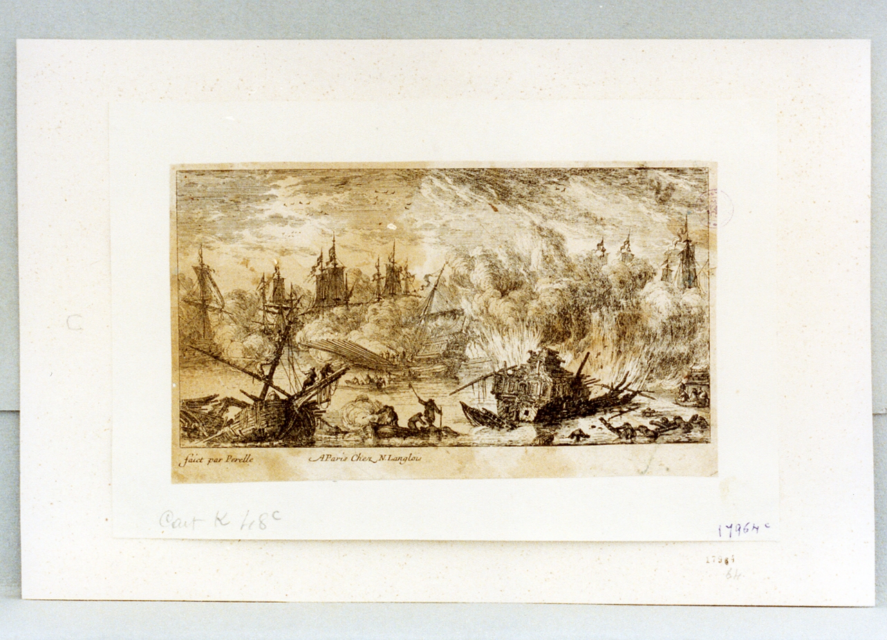 battaglia navale (stampa) - ambito francese (sec. XVII)