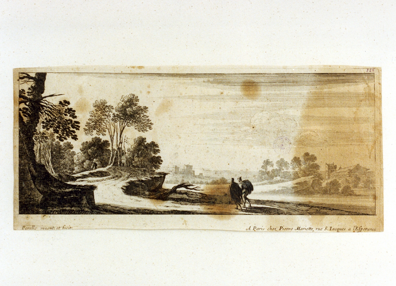 paesaggio (stampa) - ambito francese (sec. XVII)