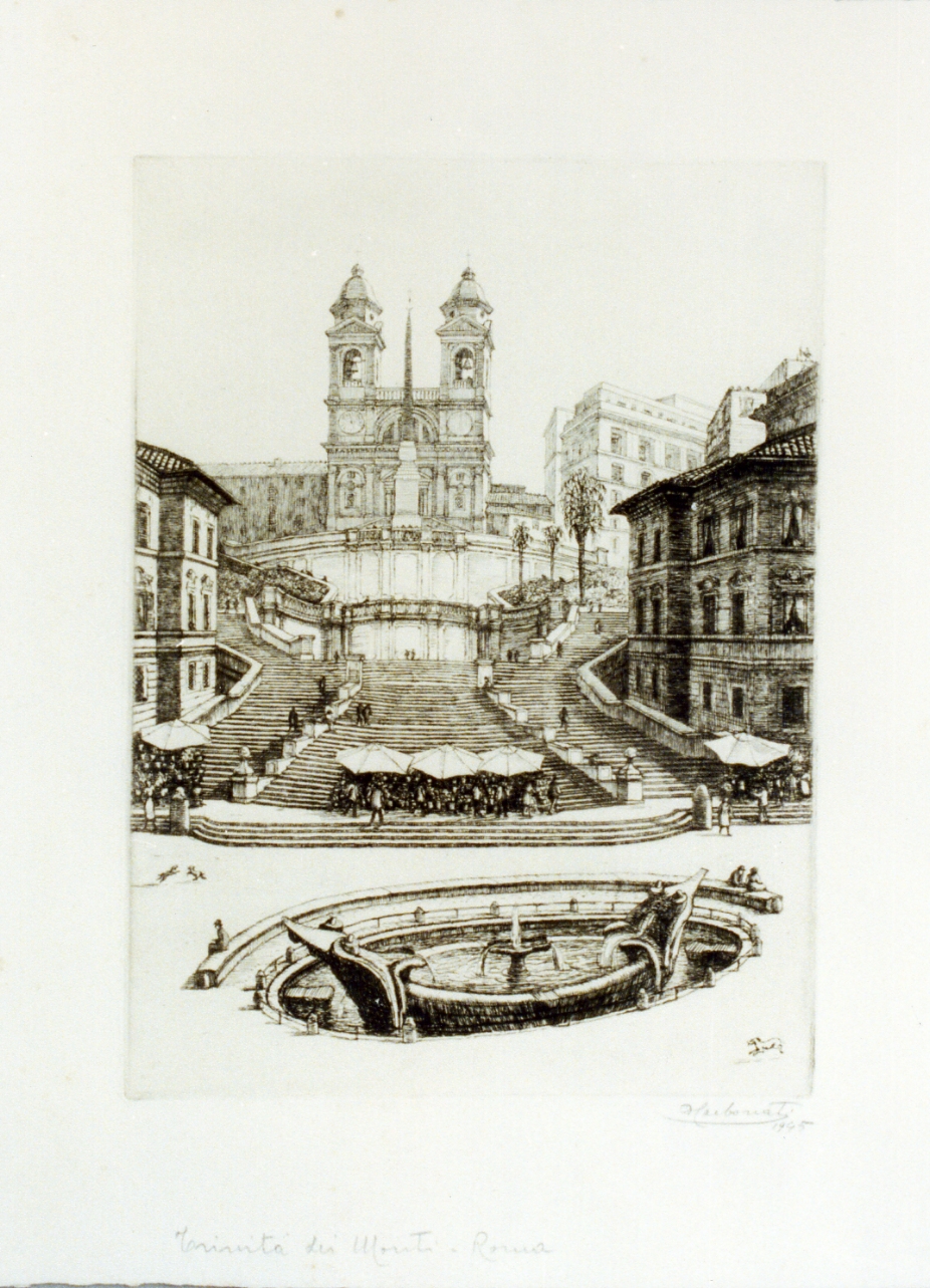 paesaggio (stampa) di Carbonati Antonio (sec. XX)