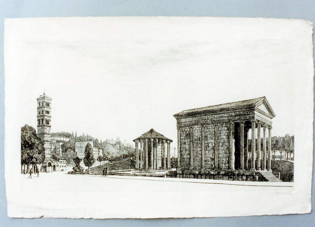 paesaggio (stampa) di Carbonati Antonio (sec. XX)