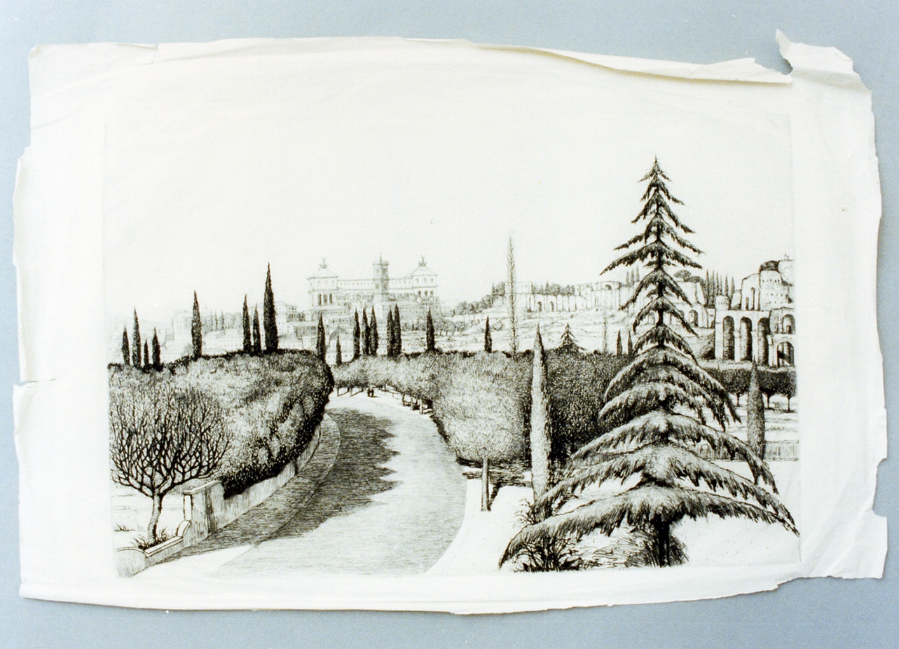 veduta di Roma (stampa) di Carbonati Antonio (secondo quarto sec. XX)