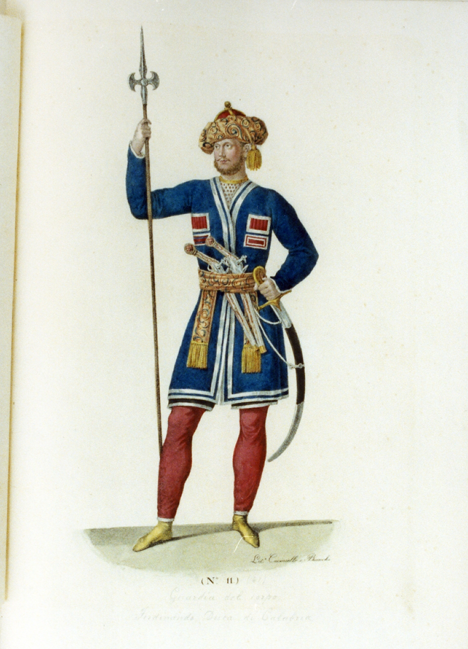 figura maschile (stampa a colori) di Bianchi Lorenzo, Cuciniello Domenico (sec. XIX)