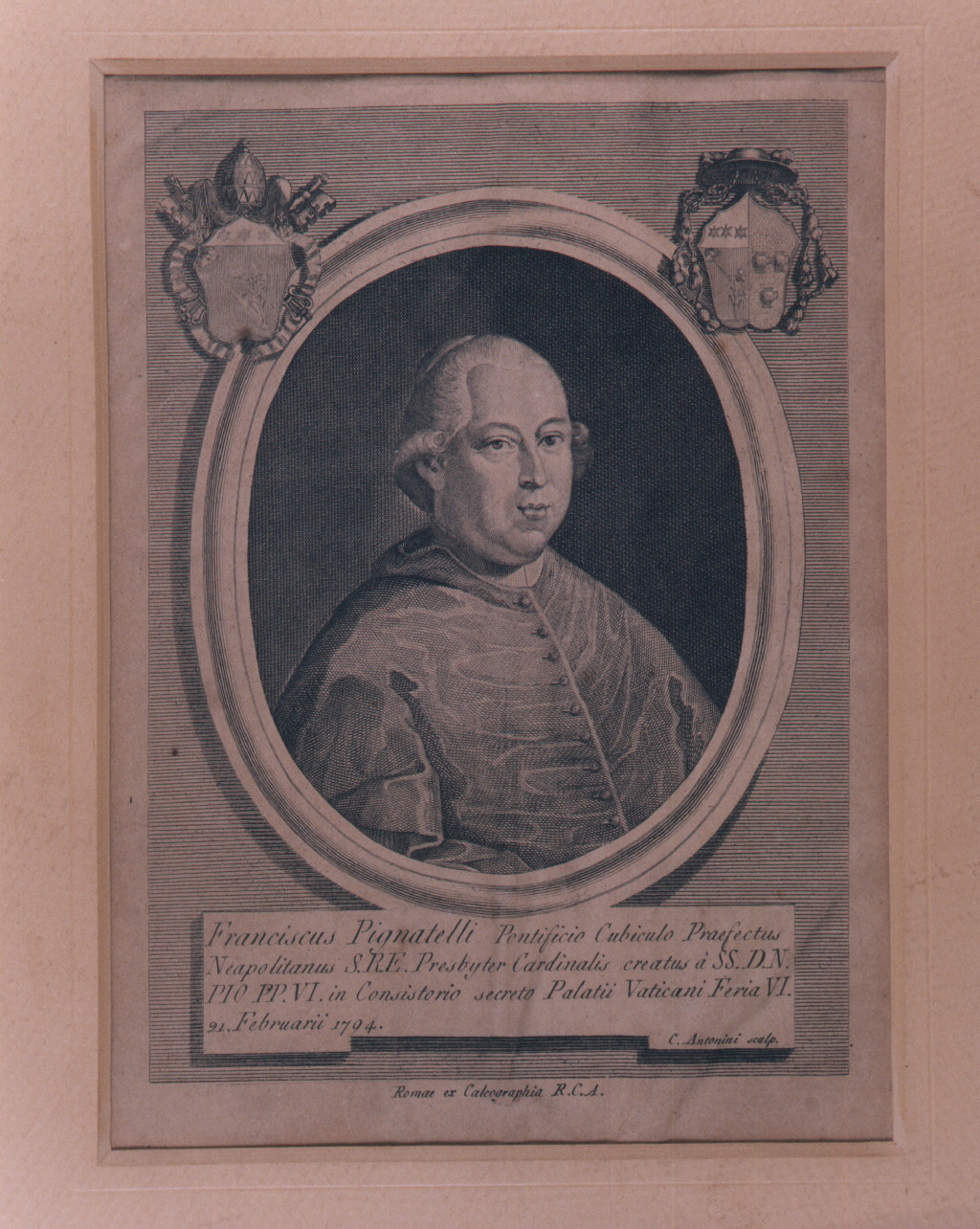 ritratto d'uomo (stampa) di Antonini Carlo (sec. XIX)