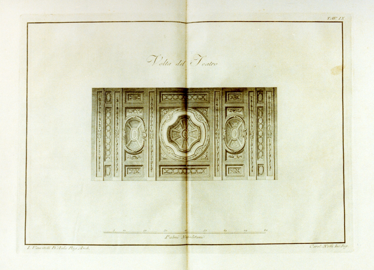 volta del palazzo del duca d'Arcos a Napoli (stampa) di Nolli Carlo, Vanvitelli Luigi (sec. XVIII)