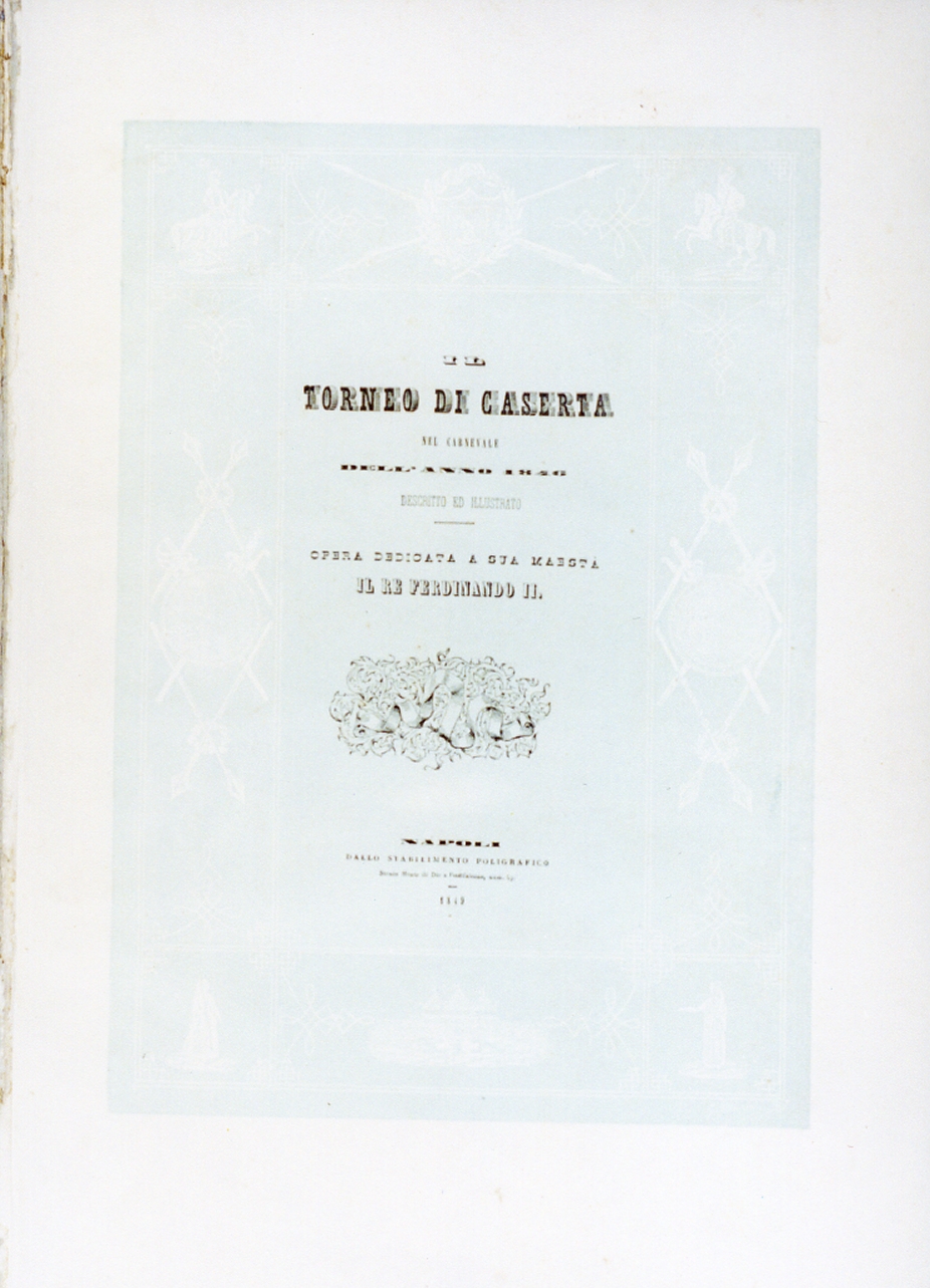 motivi decorativi geometrici con armi e figure (stampa a colori) di Mariani Gregorio (sec. XIX)