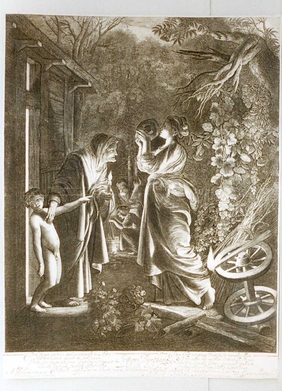 Cerere in cerca di Proserpina (stampa) di Elsheimer Adam (sec. XVII)