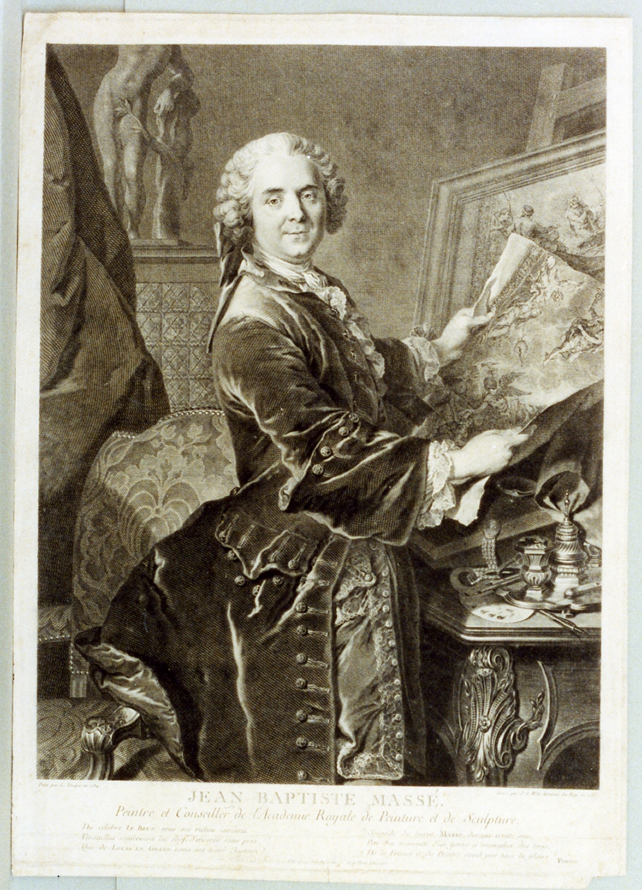 ritratto d'uomo (stampa tagliata) di Wille Johann Georg (sec. XVIII)