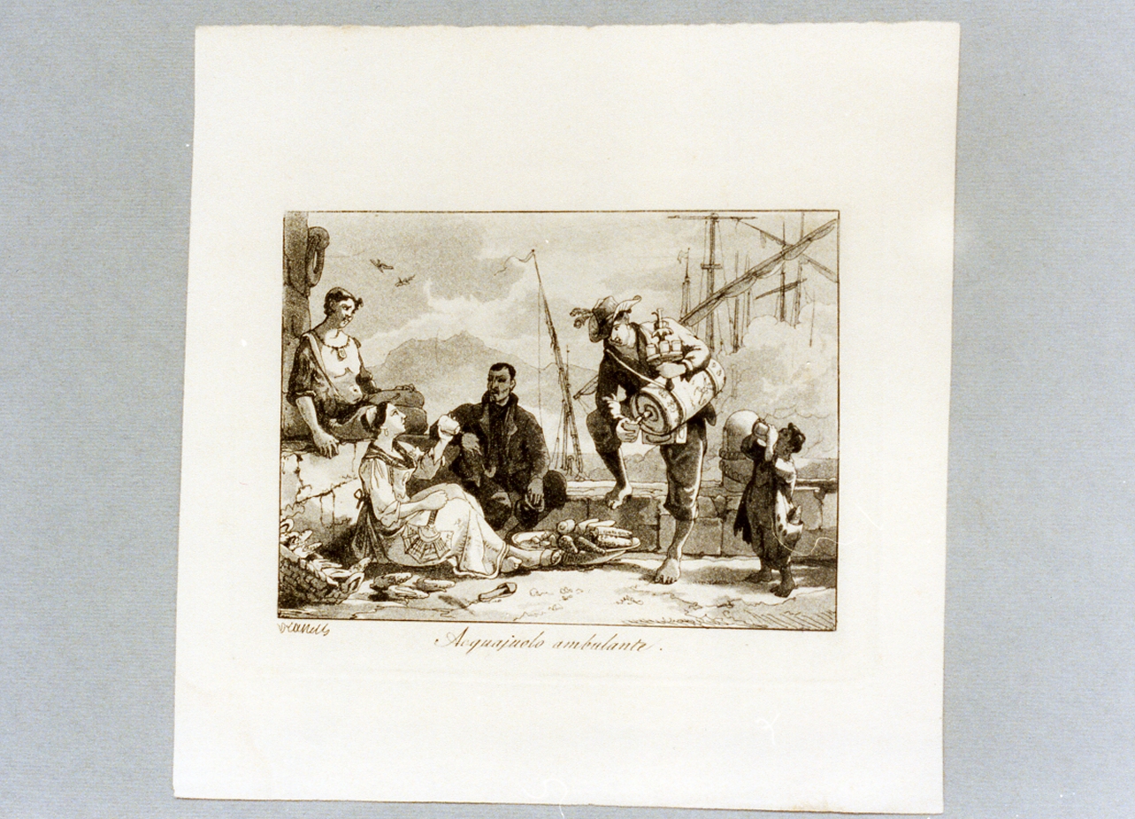 venditore di acqua (stampa tagliata) di Vianelli Achille (sec. XIX)