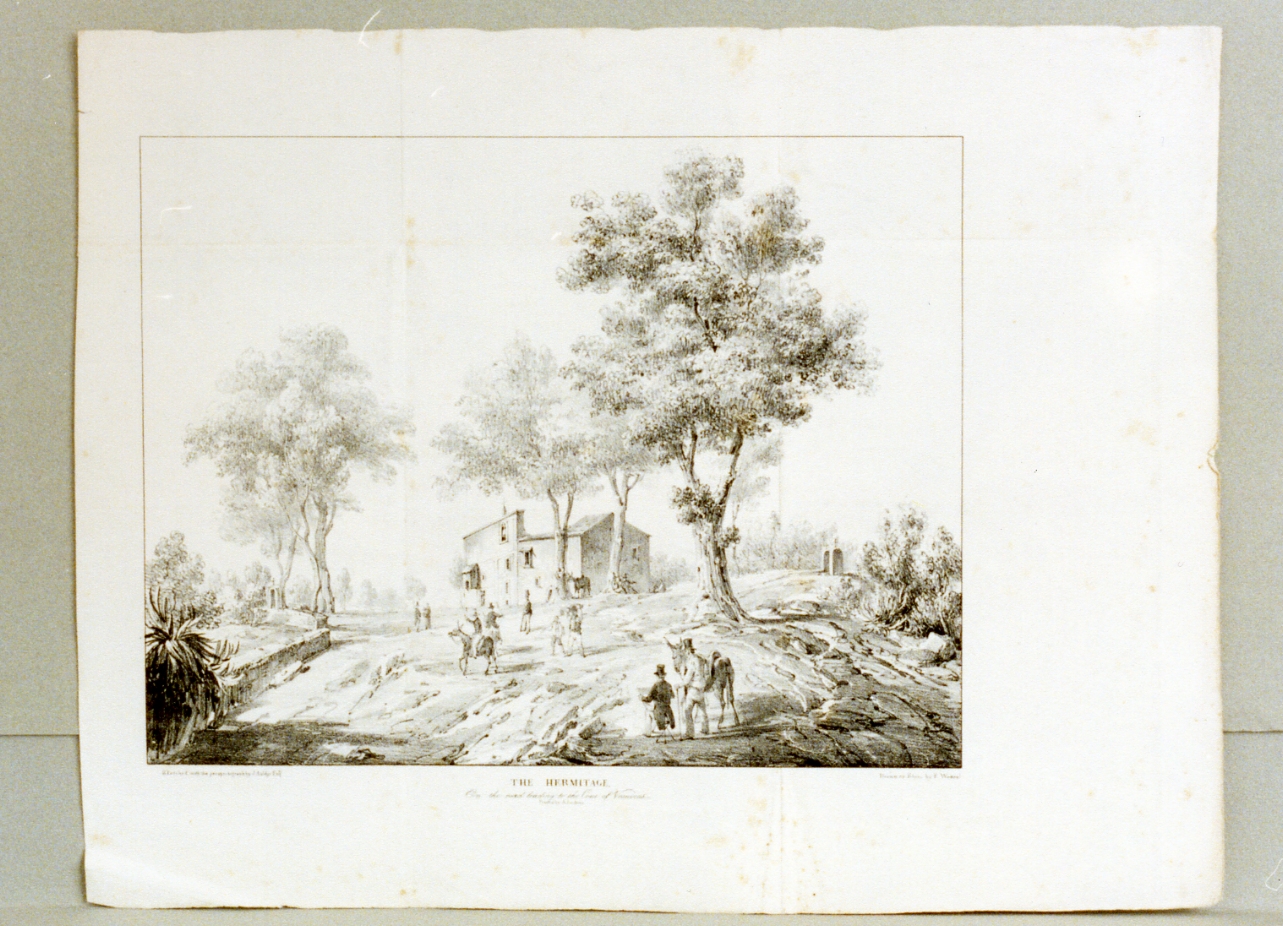 eremo del Vesuvio a Napoli (stampa) di Wenzel Francesco (prima metà sec. XIX)