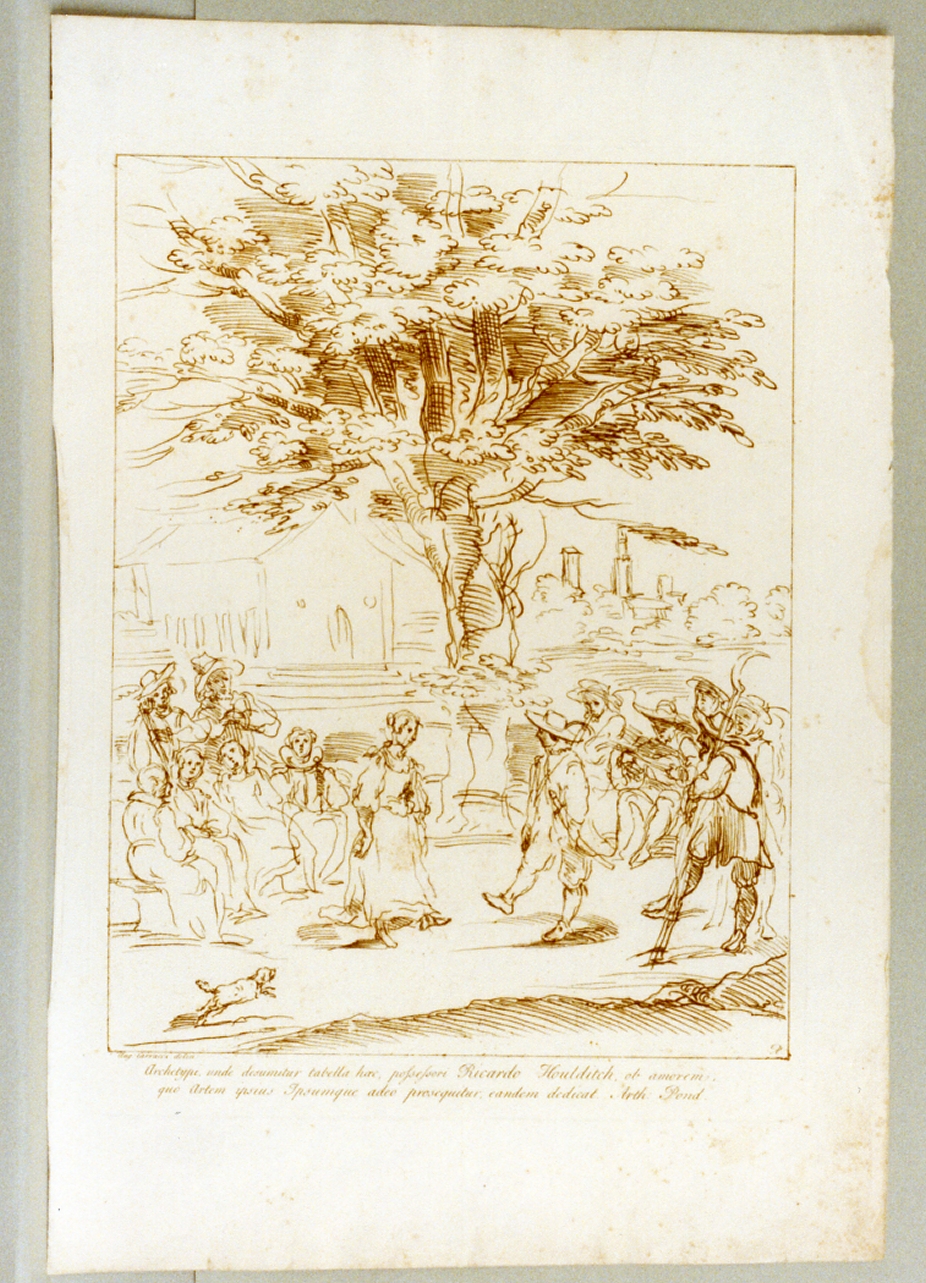 scena di ballo popolare (stampa) di Pond Arthur (sec. XVIII)
