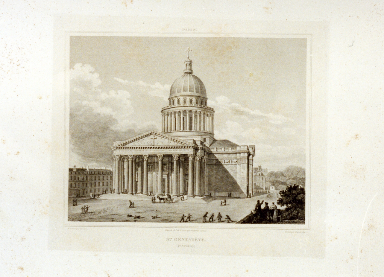 paesaggio con architetture (stampa) di Civeton Christophe, Durau Louis (sec. XIX)