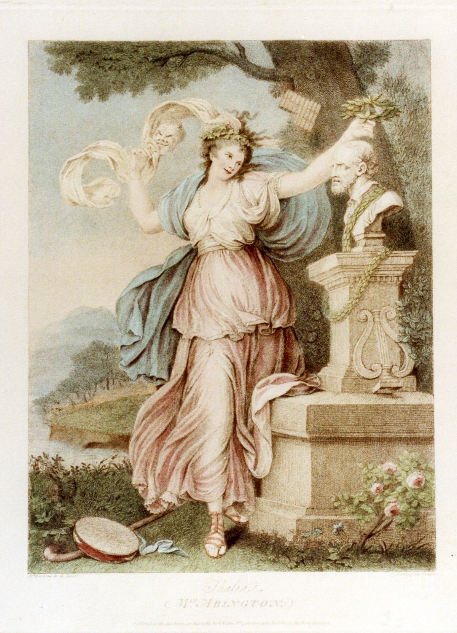 figura femminile (stampa a colori tagliata) di Cosway Richard, Bartolozzi Francesco (sec. XIX)