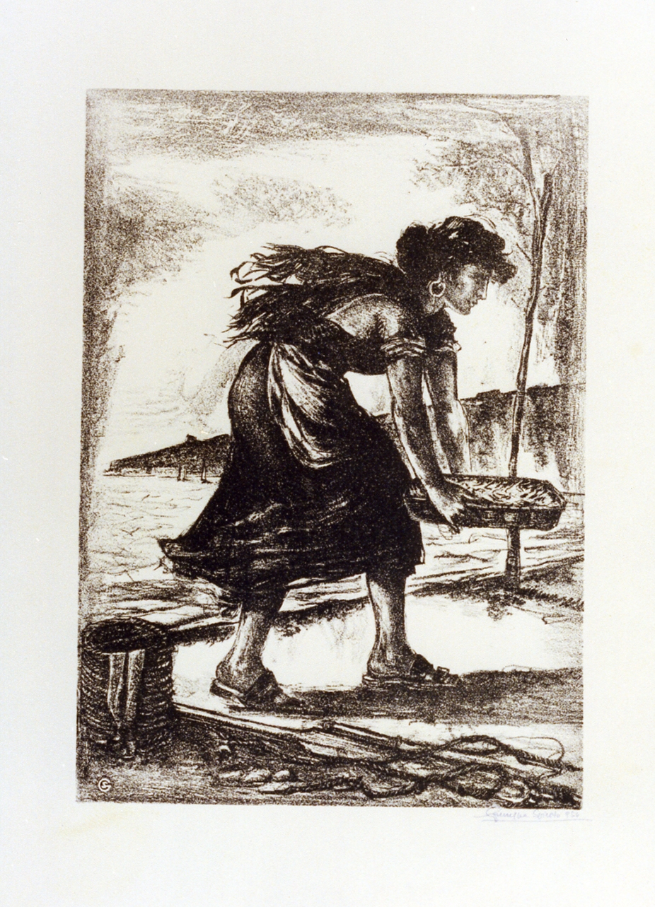 figura femminile (stampa) di Spirito Giuseppe (sec. XX)