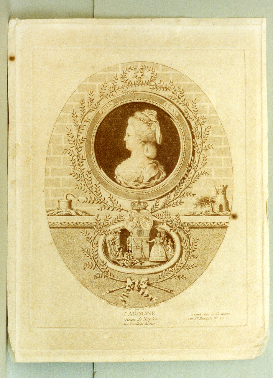 ritratto di donna (stampa) - ambito tedesco (sec. XVIII)