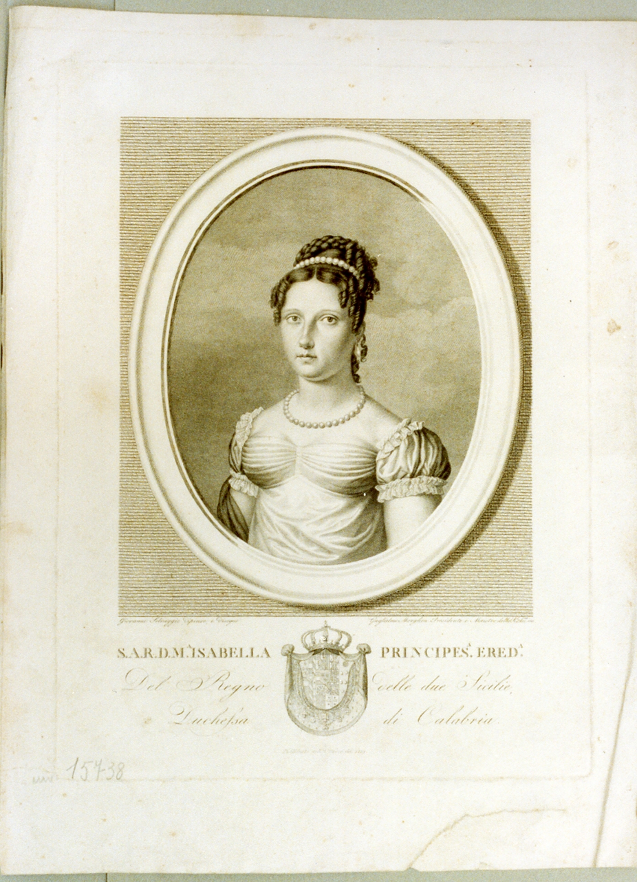 ritratto di donna (stampa) di Morghen Guglielmo (sec. XIX)