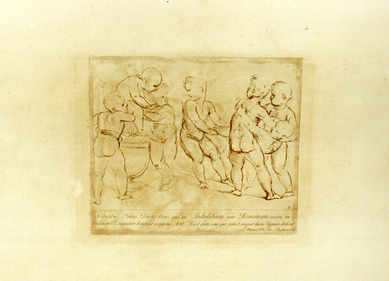 amorini che giocano (stampa) di Pond Arthur (sec. XVIII)