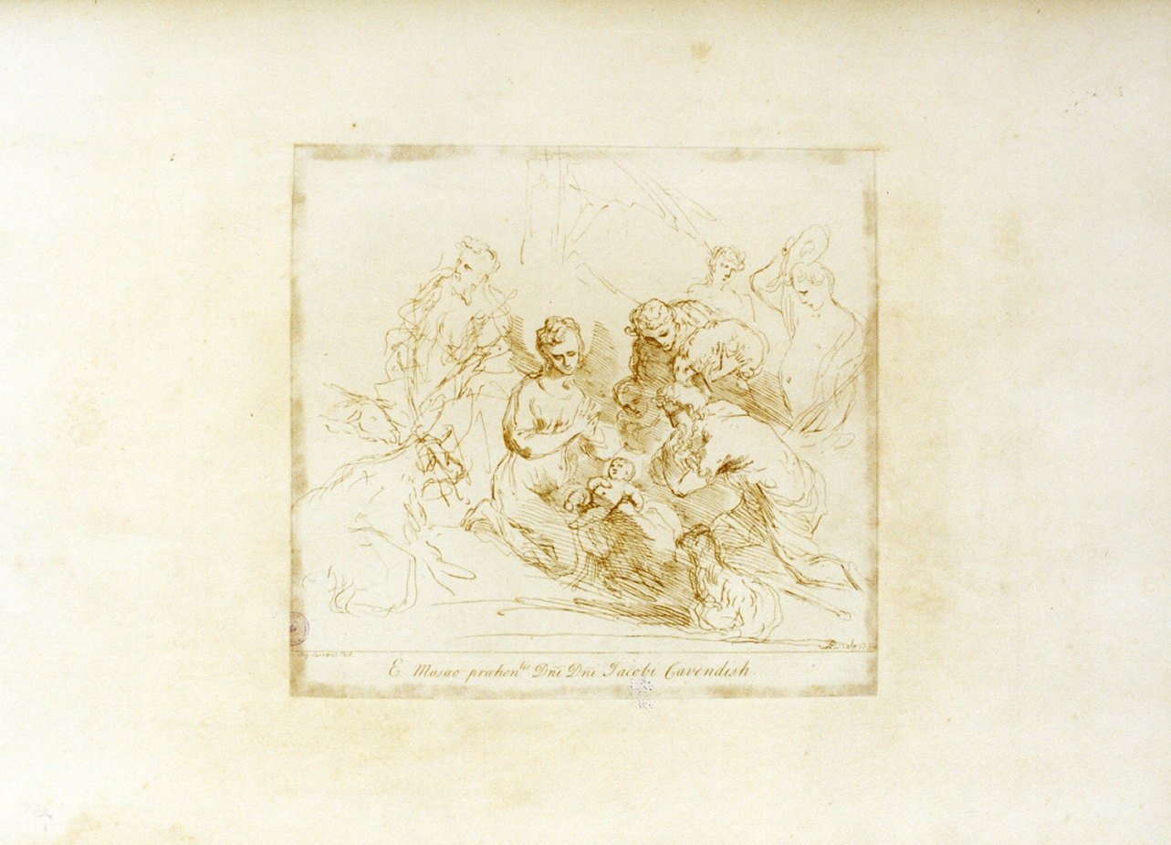 adorazione dei pastori (stampa) di Pond Arthur (sec. XVIII)