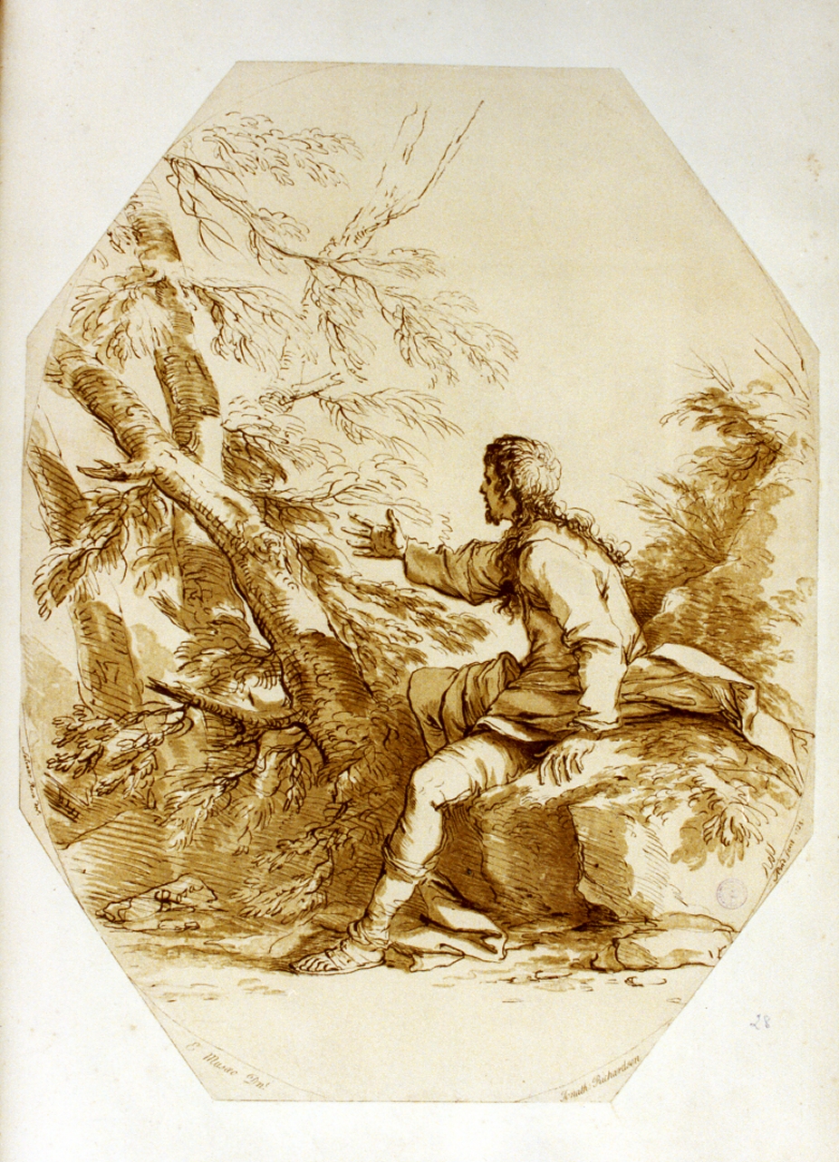 figura maschile tipo del filosofo (stampa a colori) di Pond Arthur (sec. XVIII)