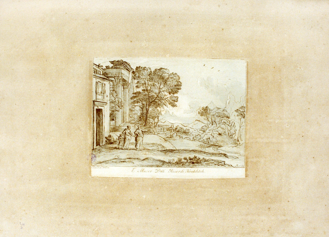 paesaggio con rovine (stampa a colori) di Pond Arthur (sec. XVIII)