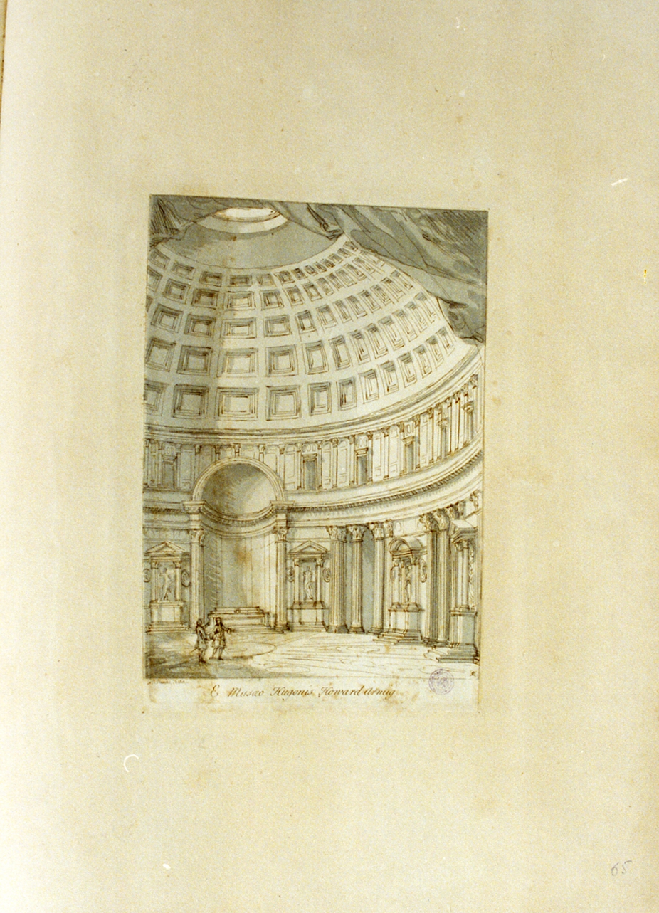interno del Pantheon (stampa a colori) di Knapton Charles (sec. XVIII)