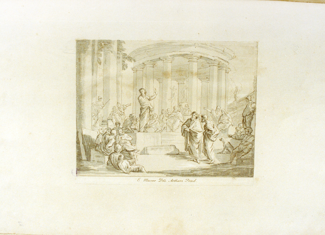 Cristo che predica alle folle (stampa a colori) di Knapton Charles (sec. XVIII)