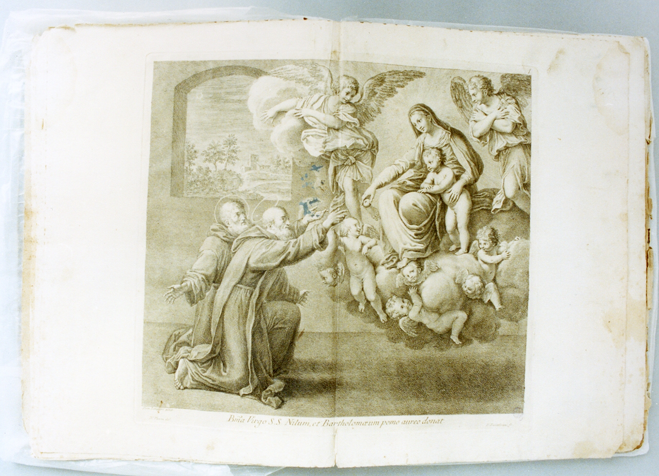 Madonna con Bambino (stampa) di Bartolozzi Francesco (sec. XVIII)
