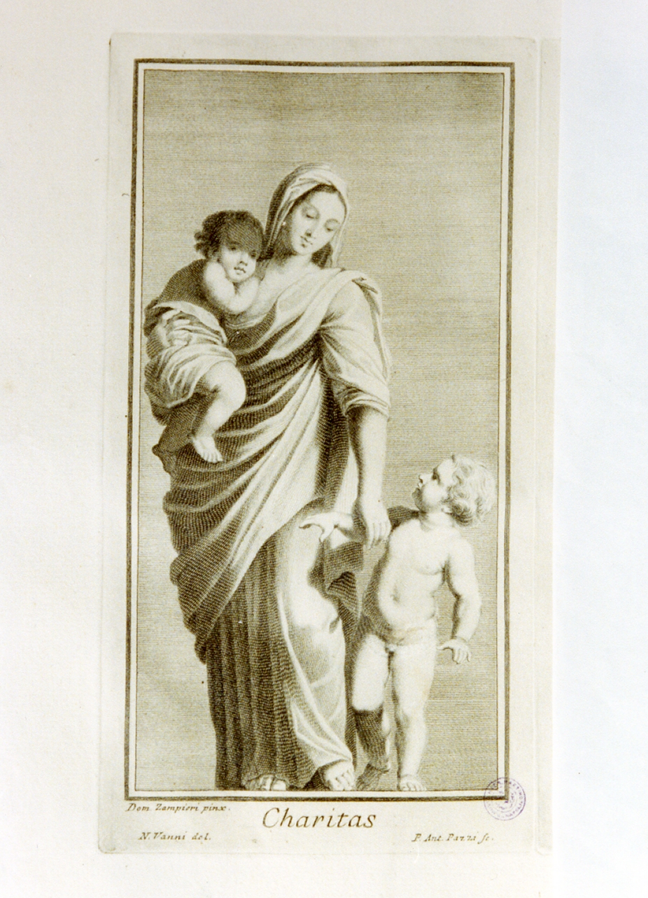 Carità (stampa) di Vanni Niccolò (sec. XVIII)