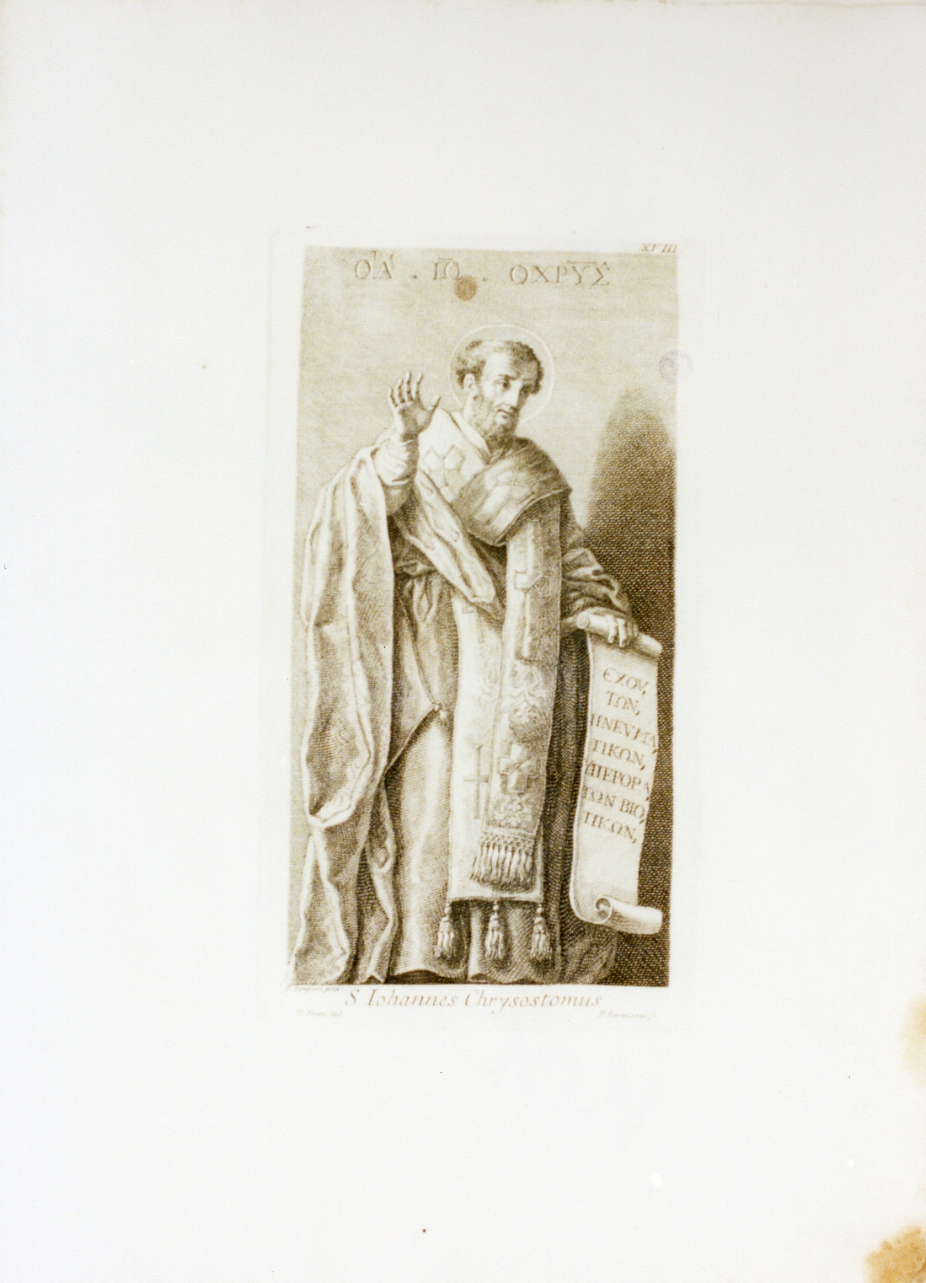 San Giovanni Crisostomo (stampa) di Vanni Niccolò, Bartolozzi Francesco (sec. XVIII)