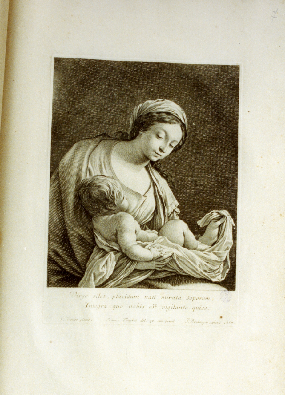 Madonna con Bambino (stampa) di Boullanger Jean, Tortebat François (sec. XVII)