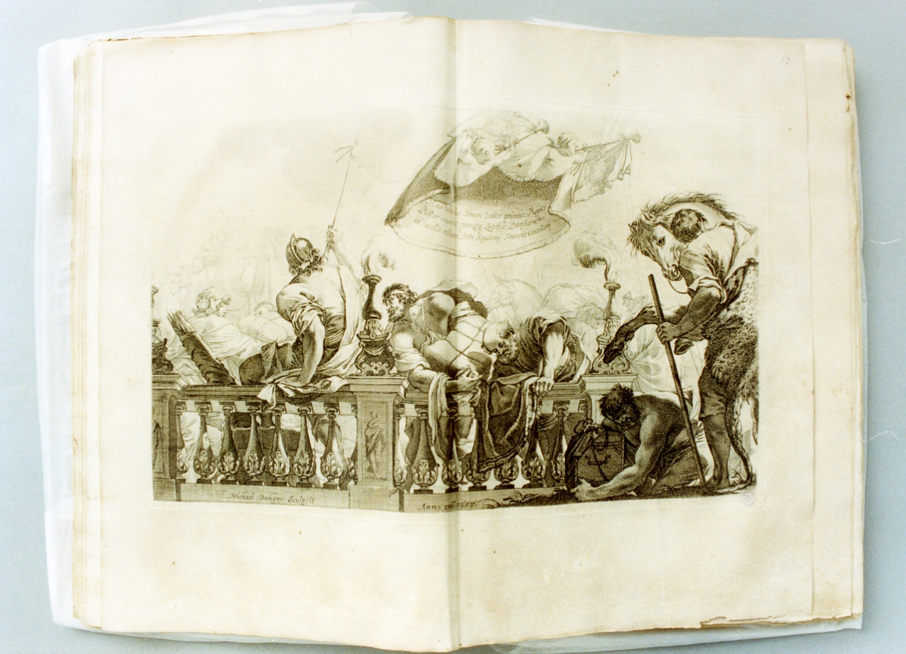 adorazione dei Re Magi (stampa) di Vouet Simon, Dorigny Michel (sec. XVII)