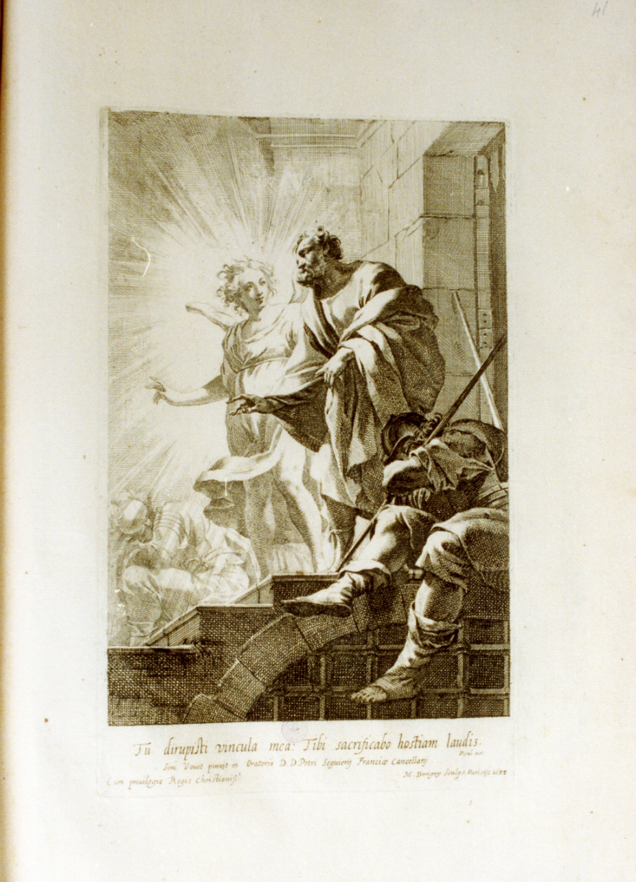 San Pietro in carcere (stampa) di Vouet Simon, Dorigny Michel (sec. XVII)