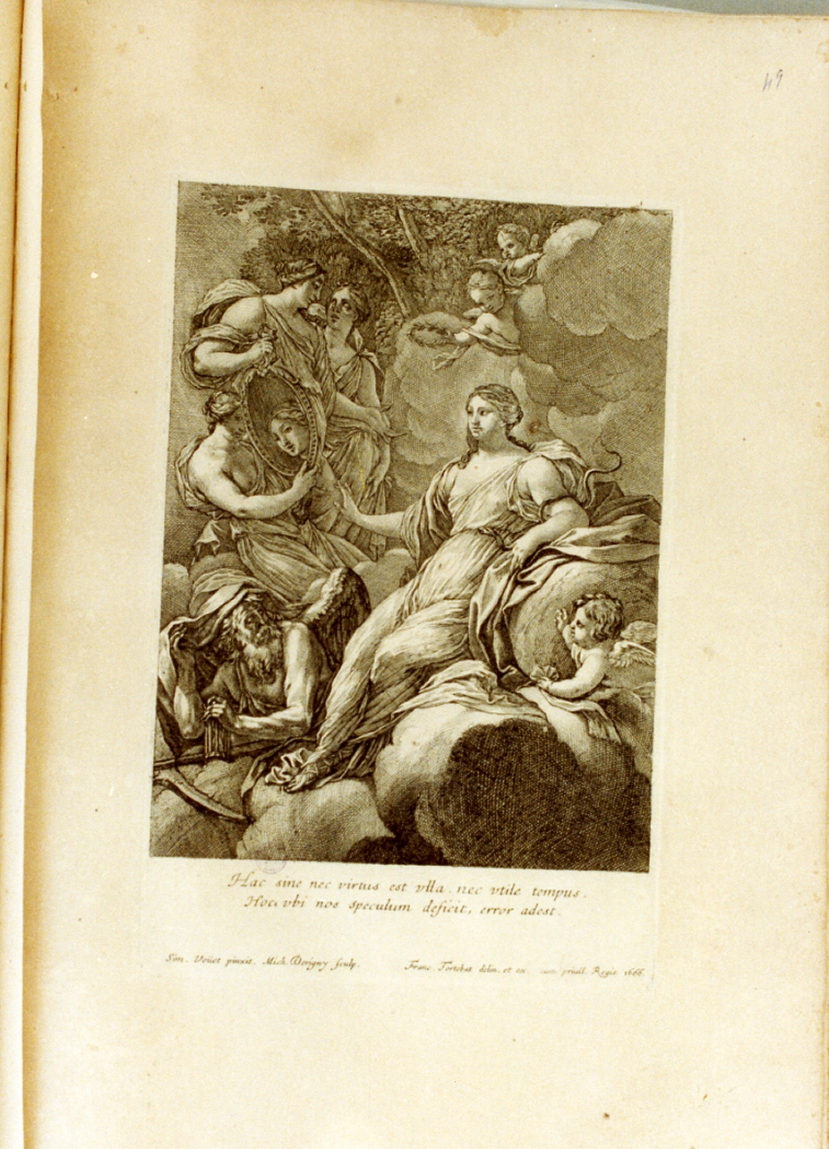 allegoria della Prudenza (stampa) di Dorigny Michel, Tortebat François (sec. XVII)