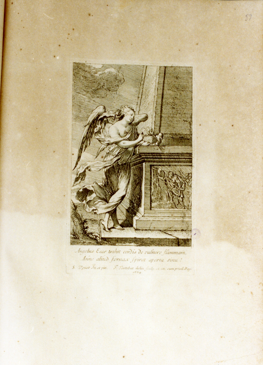 angelo del divino amore (stampa) di Vouet Simon, Tortebat François (sec. XVII)