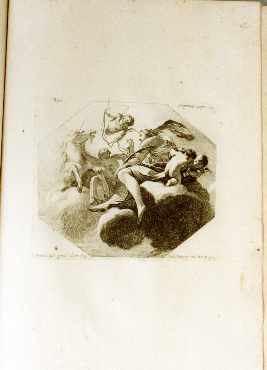 allegoria della Temperanza (stampa) di Vouet Simon, Dorigny Michel (sec. XVII)