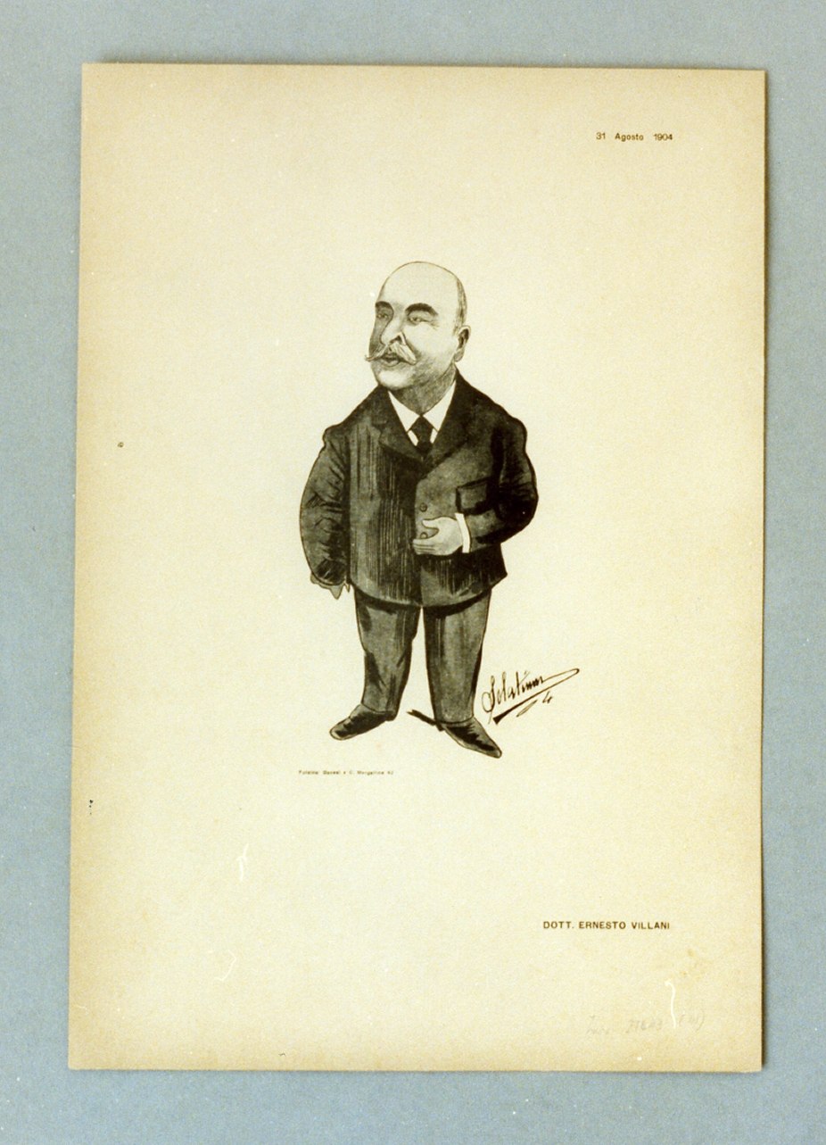 caricatura (stampa) di Buonsollazzi Mario detto Solatium (sec. XX)