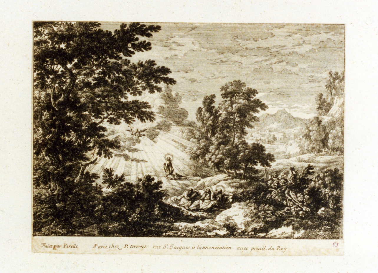 orazione di Cristo nell'orto di Getsemani (stampa) - ambito italiano (sec. XVII)