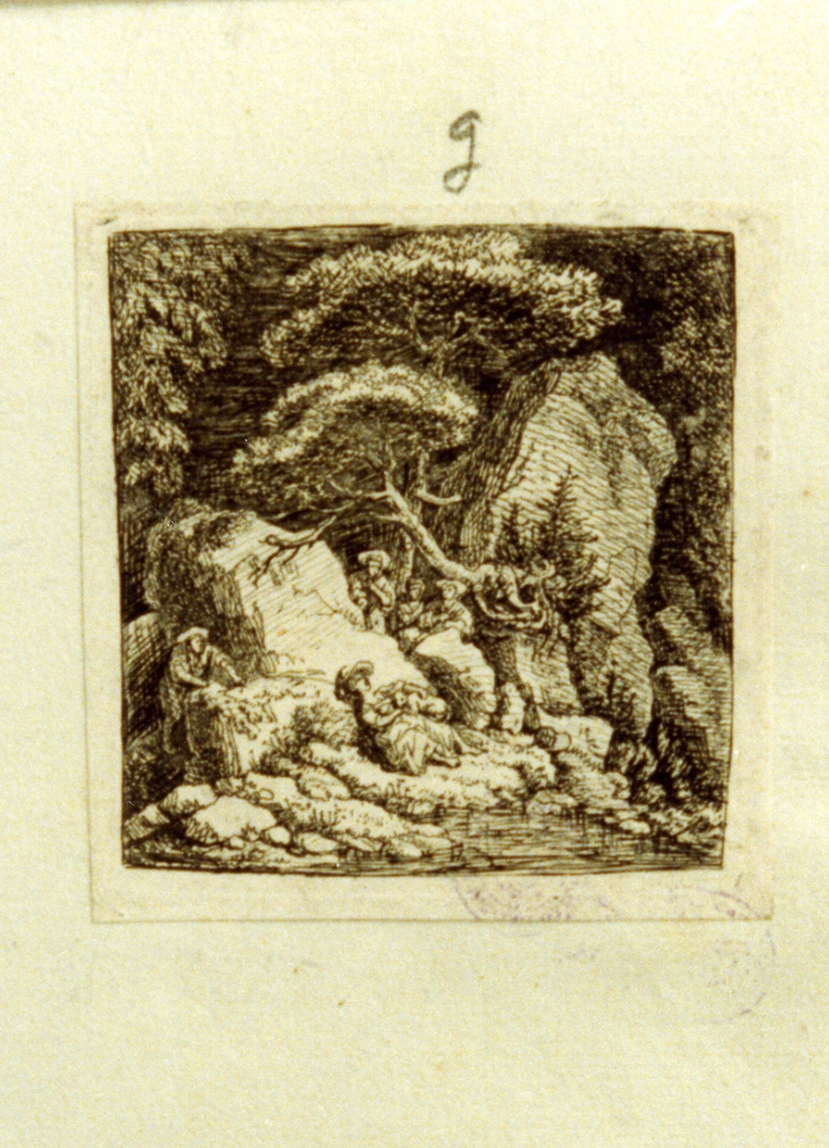 paesaggio montano (stampa) di Weirotter Franz Edmund (sec. XVIII)