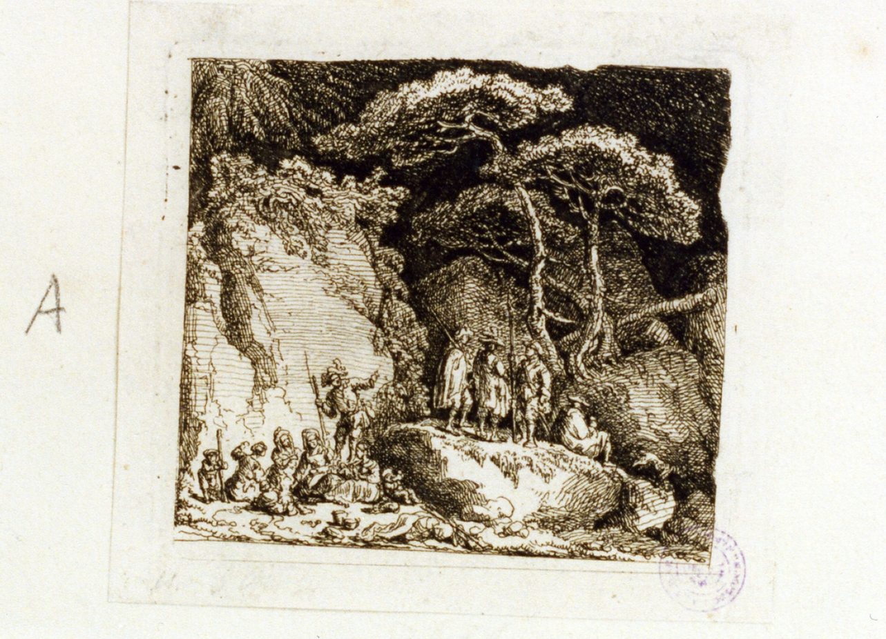 paesaggio montano (stampa) di Weirotter Franz Edmund (sec. XVIII)