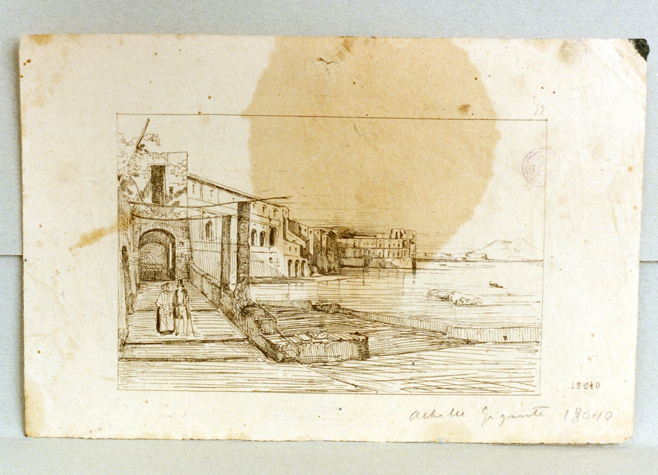 veduta di Napoli (stampa) di Gigante Achille (sec. XIX)