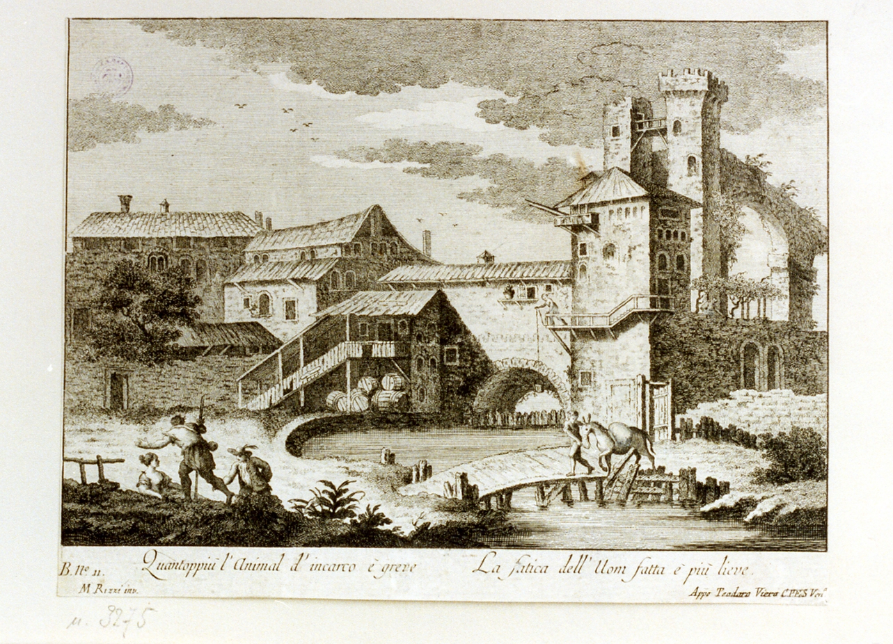 paesaggio (stampa) di Viero Teodoro, Ricci Marco (secc. XVIII/ XIX)