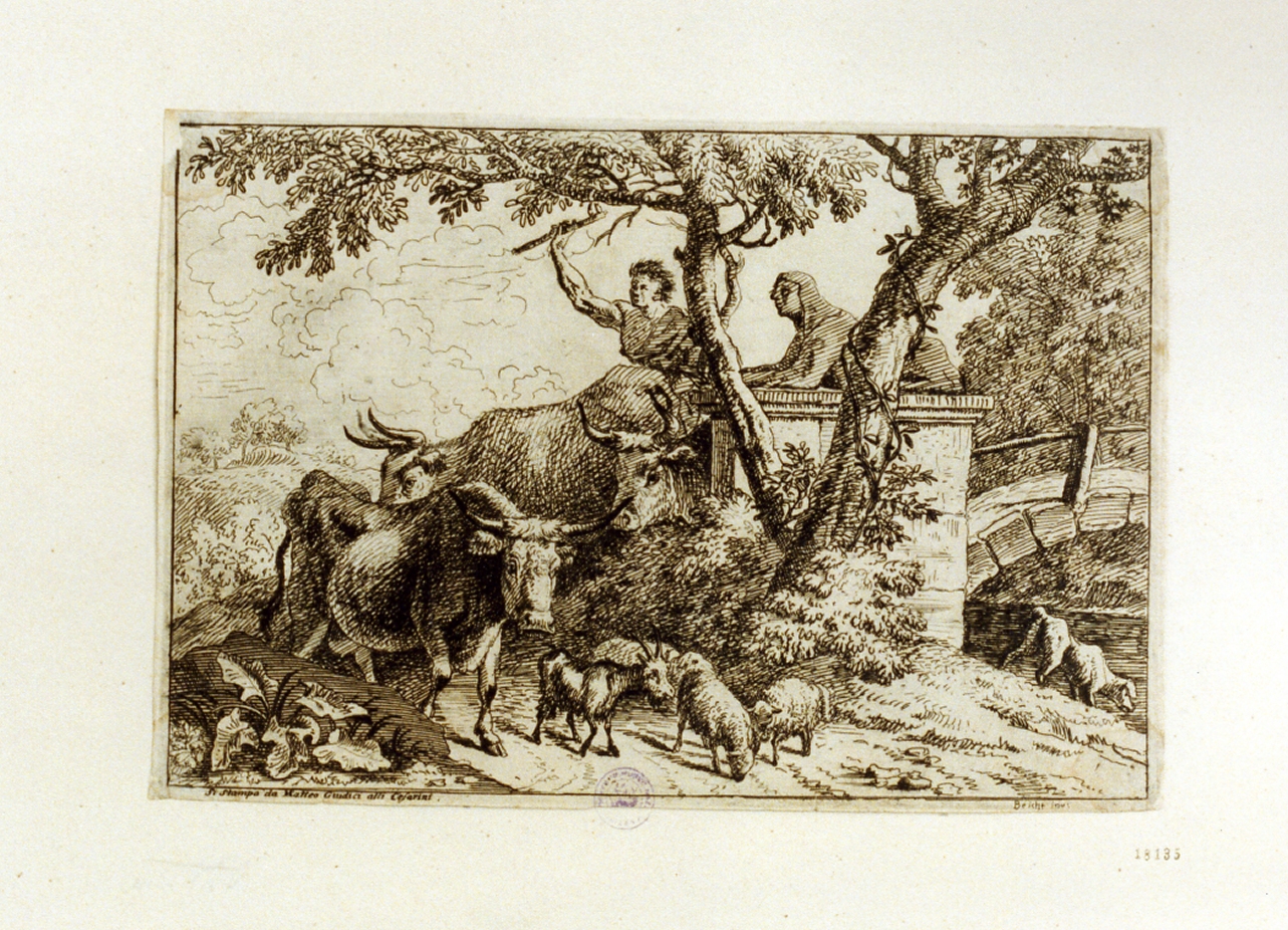 scena pastorale (stampa) di Beich Joachim Franz (prima metà sec. XVIII)