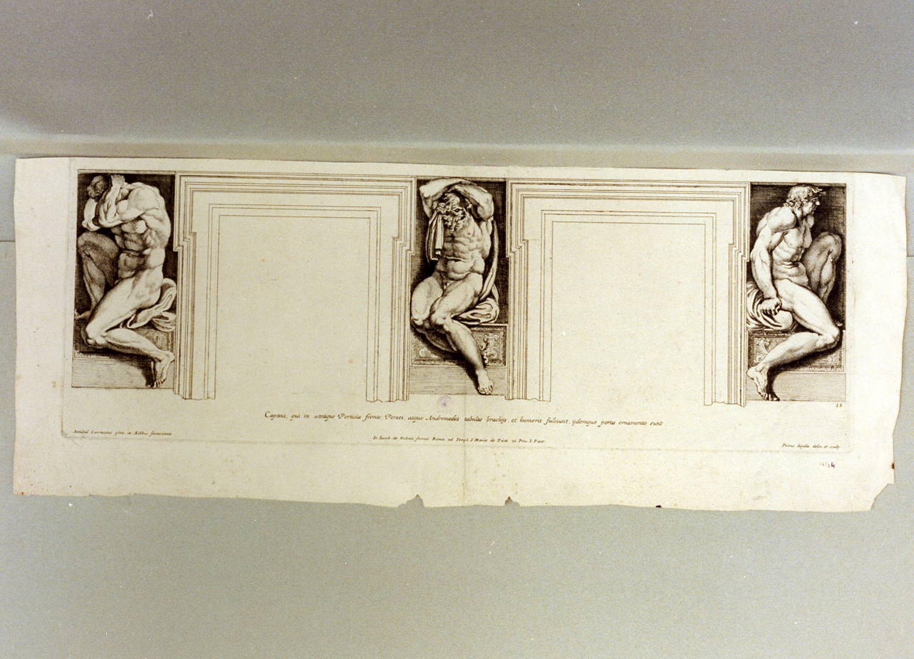 decorazioni del portico di palazzo farnese (stampa) di Dell'Aquila Pietro (sec. XVII)