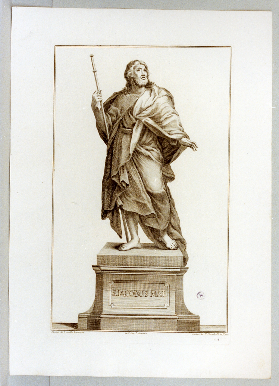 statua di San Giacomo Maggiore (stampa) di Rusconi Camillo, Bombelli Pietro Leone (secc. XVIII/ XIX)