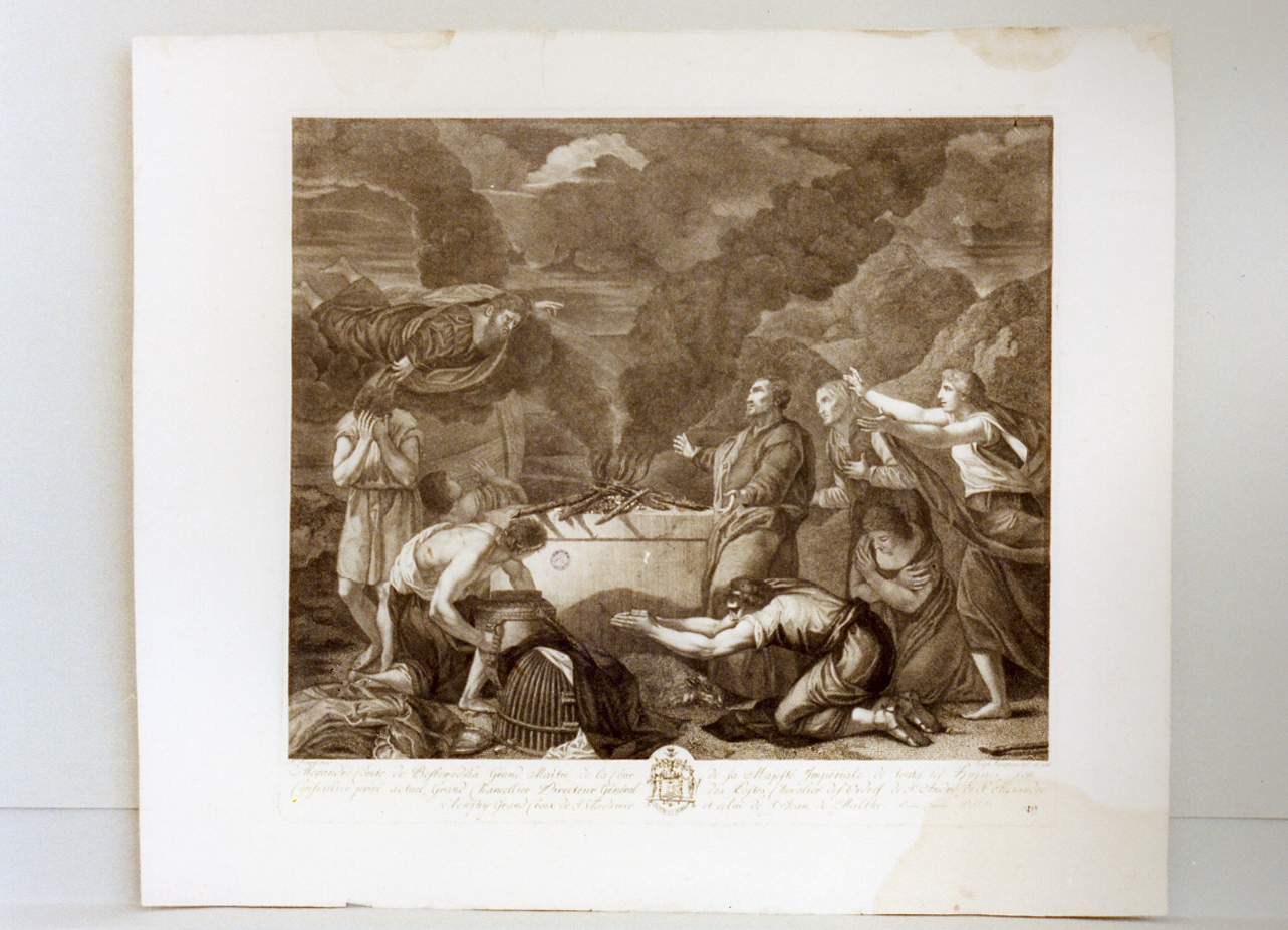 sacrificio di Noè (stampa) di Rosaspina Giuseppe (secc. XVII/ XIX)