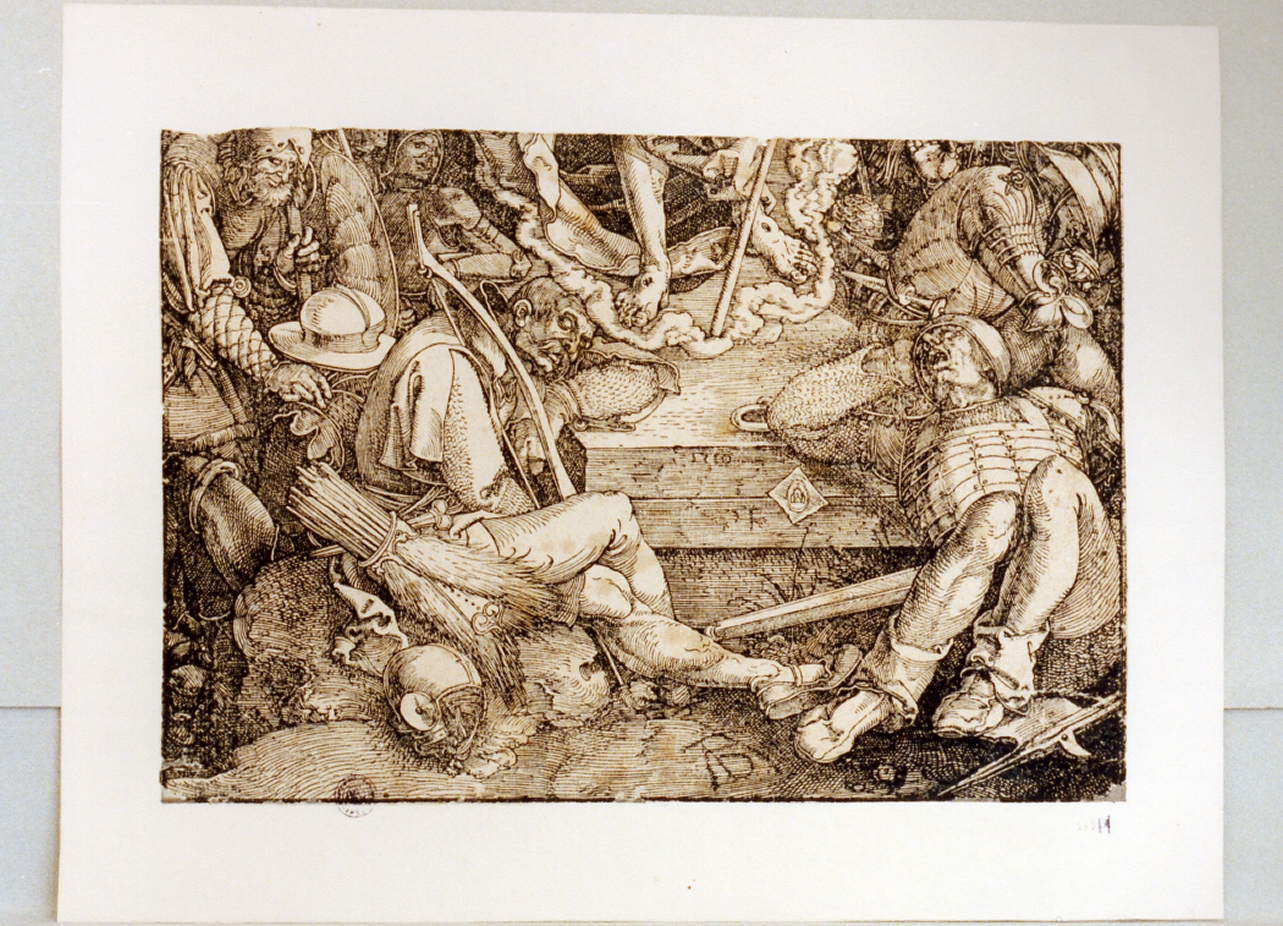 soldati che dormono presso il sepolcro di Cristo (stampa) di Durer Albrecht (sec. XVI)
